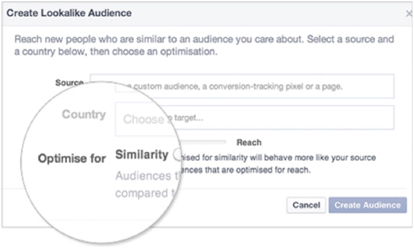 Facebook create lookalike audience
